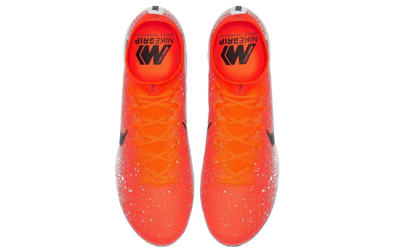Мужские бутсы Nike Mercurial Superfly 6 (оранжево-белые) — фото 4