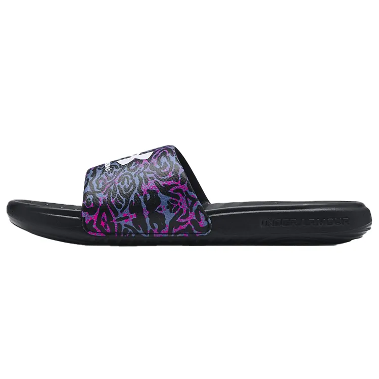Under Armour Ansa Graphic Slipper Black/Purple Women's