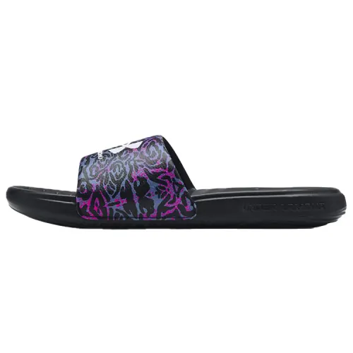 Under Armour Ansa Graphic Slipper Black/Purple Women's