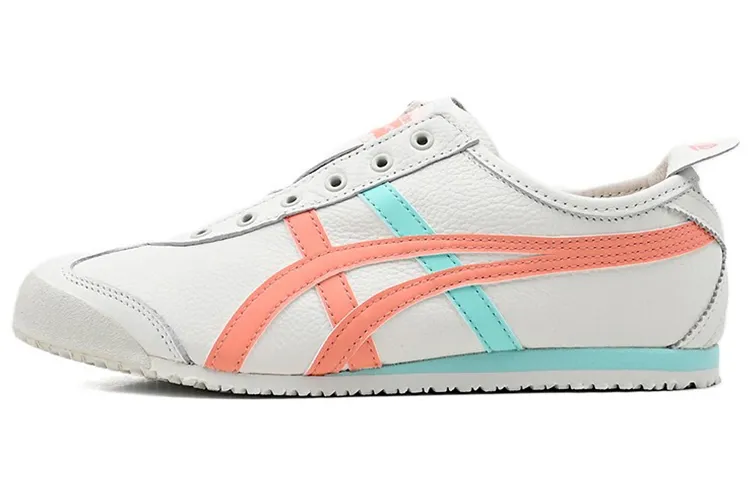 Onitsuka Tiger Mexico 66 Slip-on Shoes White Aqua Orange