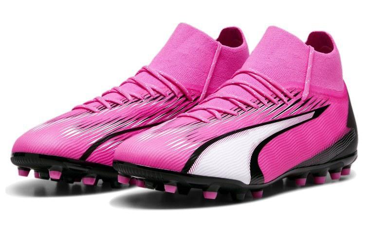 Мужские бутсы PUMA Ultra Pro MG (розово-черно-белые) — фото 4