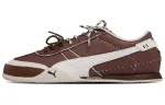PUMA Bella UT Hazelnut Whisper Slip Resistant And Breathable Low top Casual Shoes Unisex White Brown