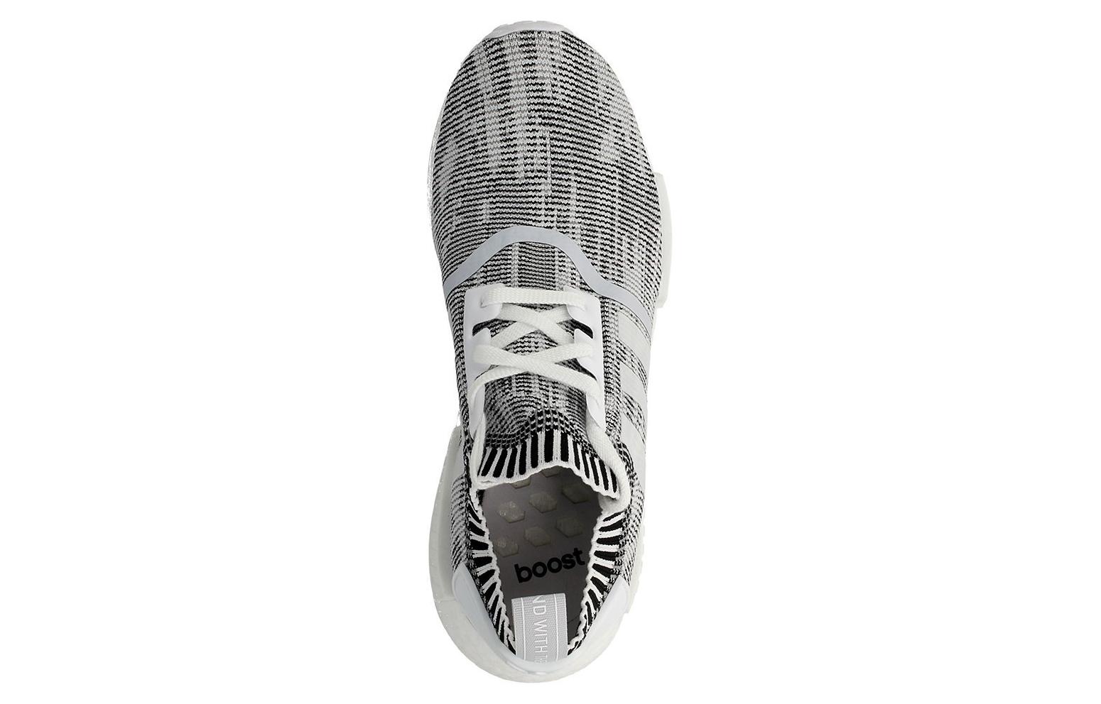Кроссовки adidas originals NMD_R1 (бело-черные) — Белый / чёрный — фото 5