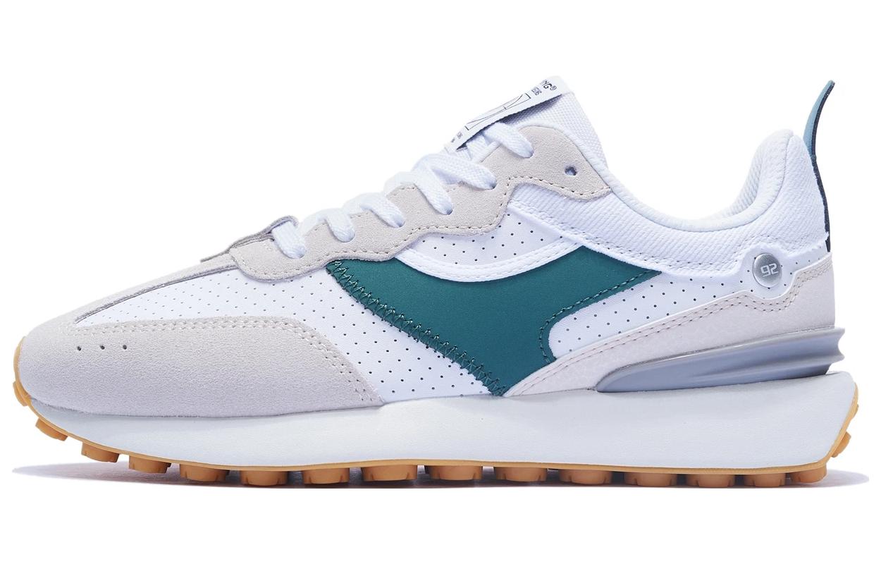 Li Ning Fangyuan Classic Slip Resistant Abrasion Resistant Low top Sports Casual Shoes Women's White Gray Green