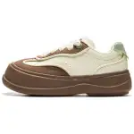 Li Ning Honey Platform Slip Resistant Abrasion Resistant Low top Casual Shoes Women's Beige Brown