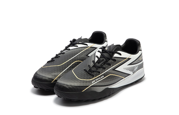 361° Dream Chaser TF The Dark Knight Cushioning Slip Resistant Abrasion Resistant Soccer Shoes Unisex Black White Gray
