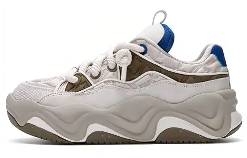 FILA BROOK LV Textile, Synthetic Leather Abrasion Resistant Breathable Low top Casual Shoes Men's Gray Green