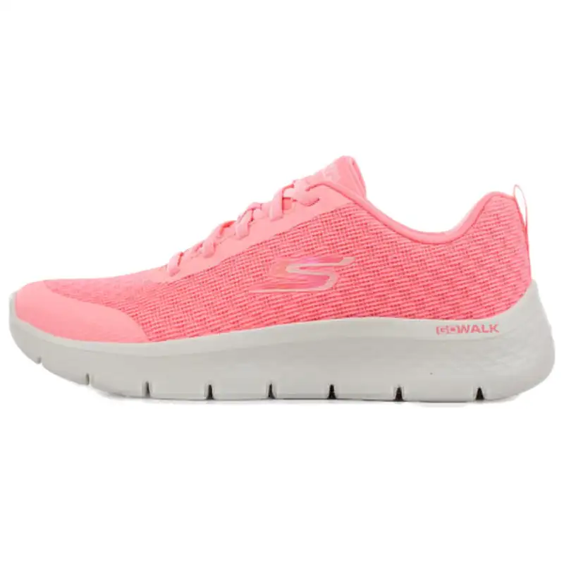 Skechers Go Walk Fle Abrasion Resistant Low top Casual Shoes Women's Bright Pink