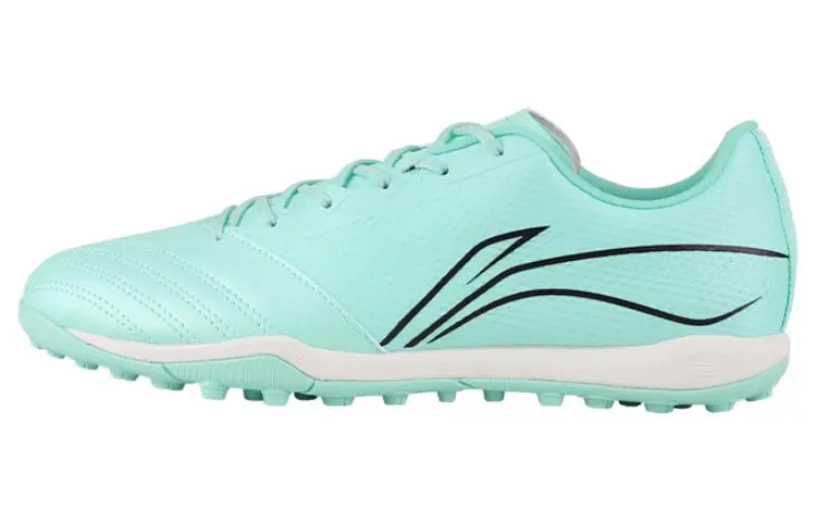Li Ning TF Turf Artificial Turf, Natural Grass Synthetic Leather, TPU Slip Resistant Soccer Shoes Men's Ice Green