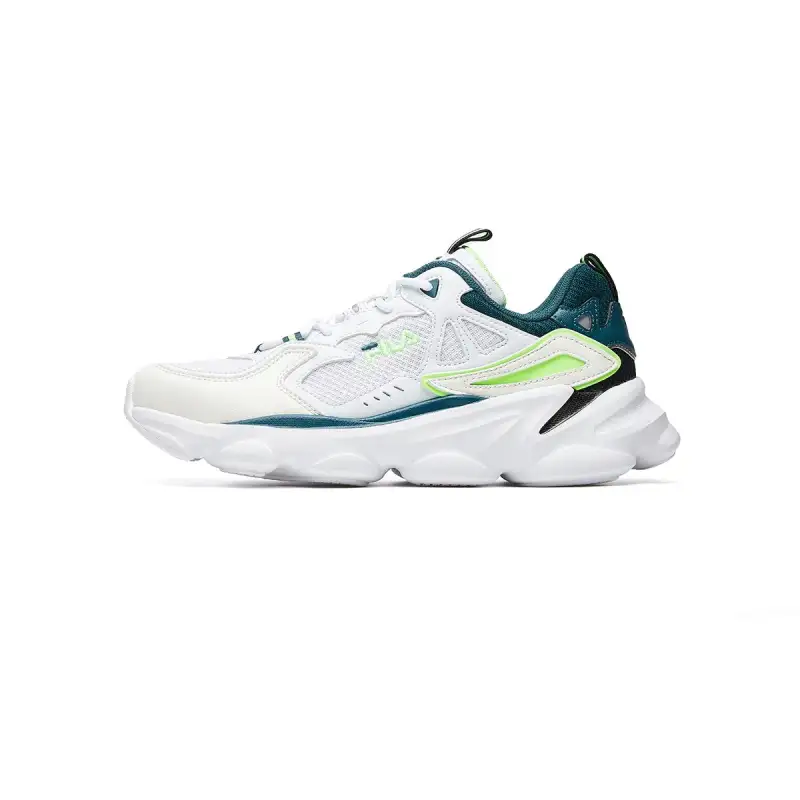 FILA Skipper Textile, Synthetic Leather Low top Casual Shoes Men's Green