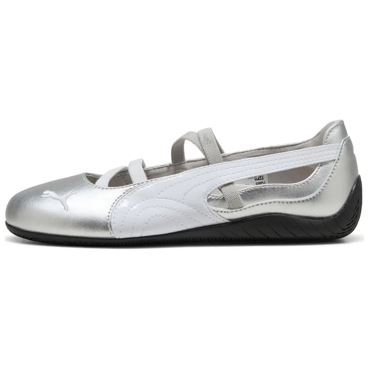 PUMA Speedcat Ballet Thin Sole German Trainer Mary Jane Comfortable Versatile Retro Fashionable Low-Top Casual Shoes Women's Silver White