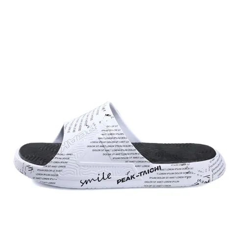 PEAK Fashion Trend Leather Patchwork Slide Slippers Unisex