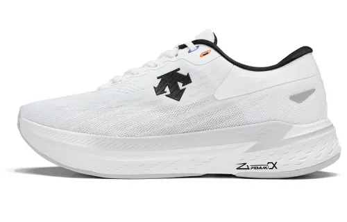 DESCENTE RUNNING Mesh Slip Resistant Abrasion Resistant Low top Casual Shoes Unisex White