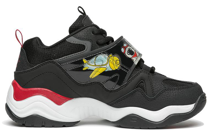 Женские кроссовки Skechers D'Lites Train (черно-красные) — фото 2