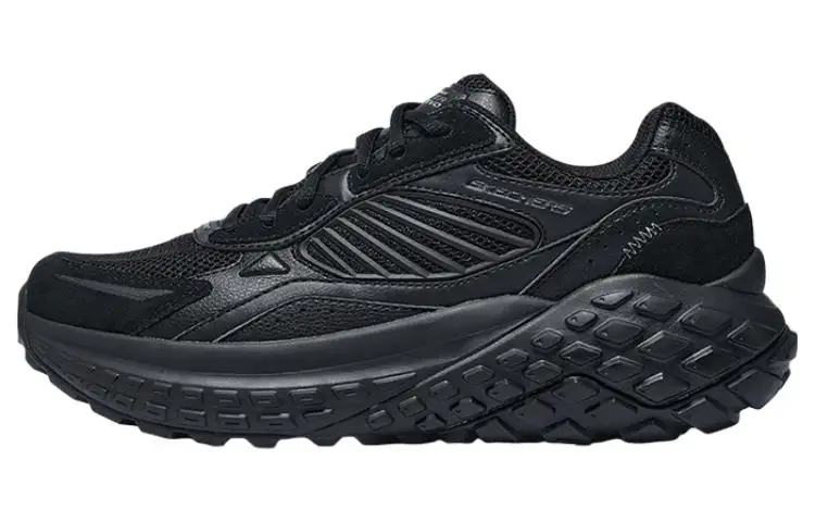 Skechers Monster EVO Mesh, Artificial Leather Cushioning Abrasion Resistant Thermal Low top Casual Shoes Men's Black