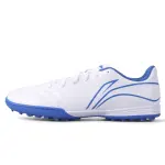 Li Ning TF Turf Artificial Turf Cushioning Slip Resistant Abrasion Resistant Soccer Shoes Unisex White Blue