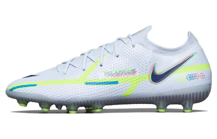 Nike Phantom GT2 AG Artificial Ground Fabric Soccer Shoes Men's White Green Blue