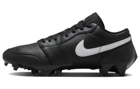 Jordan 1 Low TD Cleat Black White Unisex