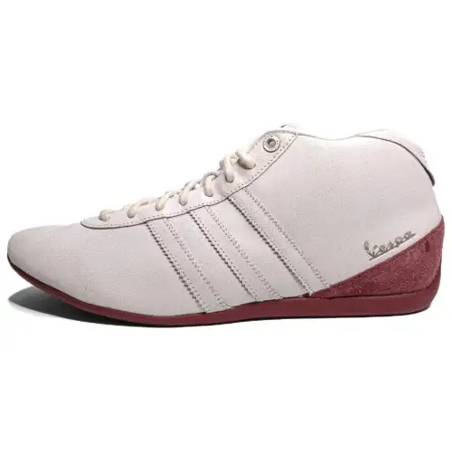 Vespa x Adidas Originals Slip Resistant Abrasion Resistant Mid top Casual Shoes Men's Beige Brown