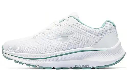 Skechers Go Run Consistent 2.0 Cushioning Abrasion Resistant Breathable Low top Casual Shoes Women's White Green
