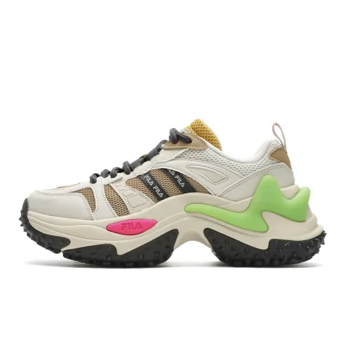 FILA SOFIA 3 Cushioning Breathable Low top Casual Shoes Women's White Light Brown
