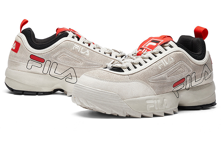 Мужские кроссовки Fila FUSION Disruptor (серебристо-белые) — фото 4