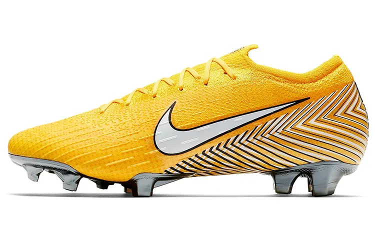 Nike Mercurial Vapor 12 FG Firm Ground Cushioning Slip Resistant Abrasion Resistant Soccer Shoes Men's Yellow Black