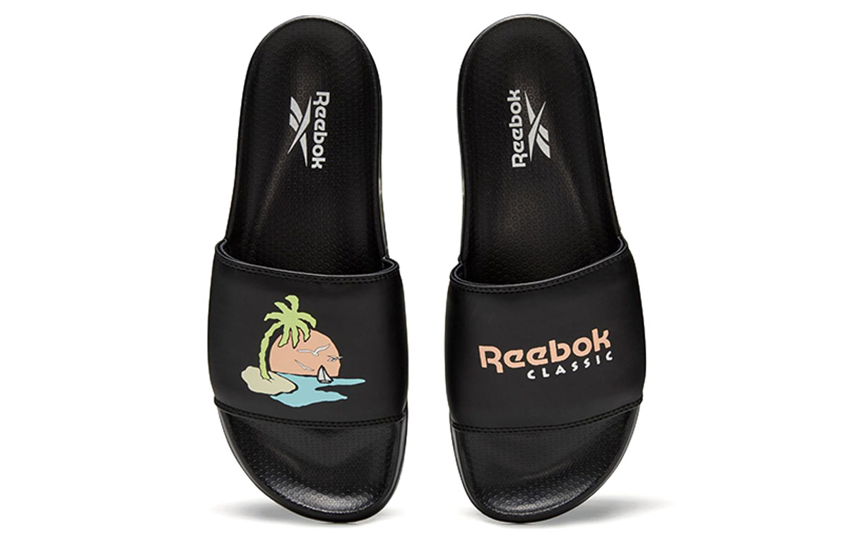 Шлепки Reebok classic slide (черные) — фото 4