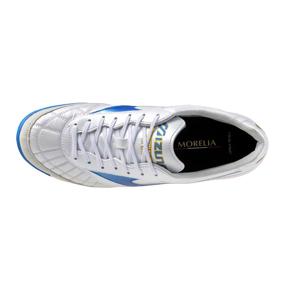 Mizuno MORELIA SALA TF Turf Abrasion Resistant Breathable Soccer Shoes Unisex White