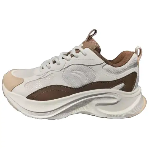 Anta Slip Resistant Abrasion Resistant Low top Casual Shoes Women's White Brown