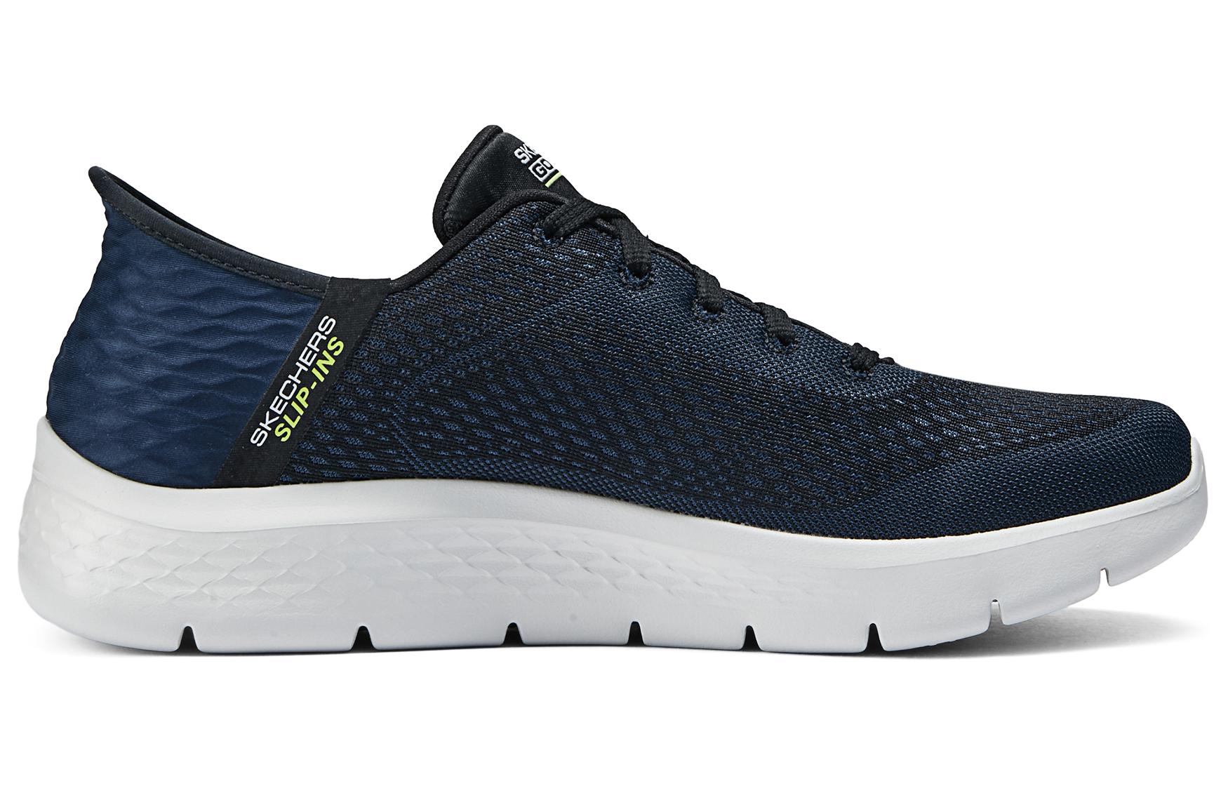 Skechers Go Walk Fle Hands Free Slip Ins Fabric Cushioning Low top Casual Shoes Men’s Marine Blue
