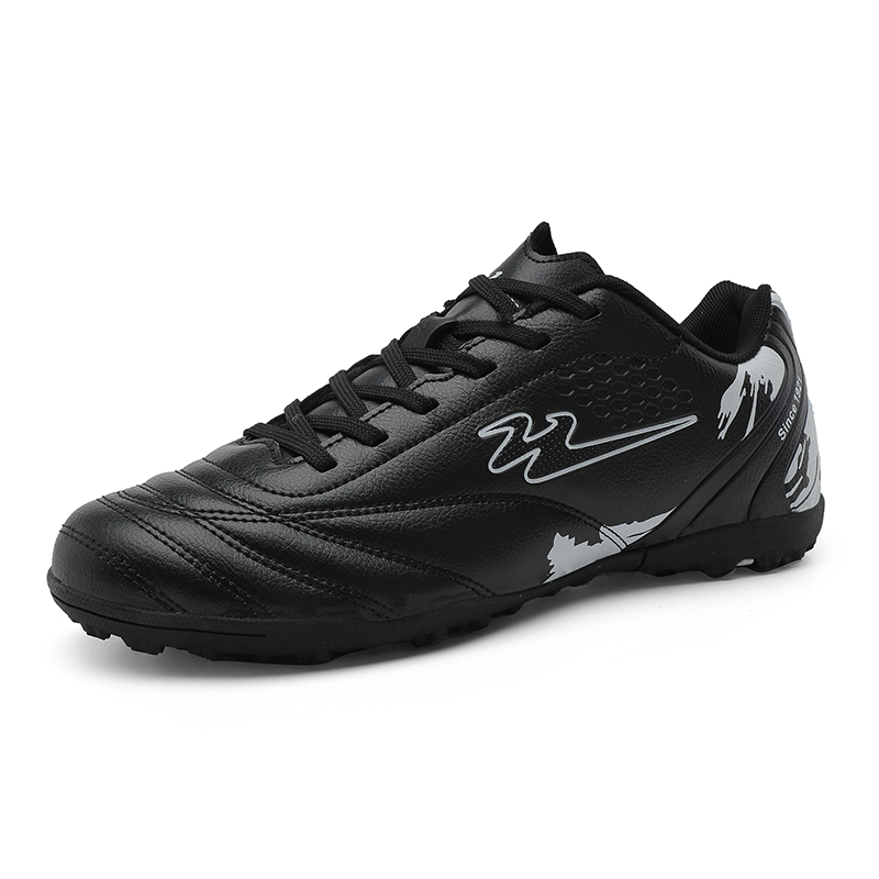 Binary TF Turf Synthetic Leather Soccer Shoes Unisex Black