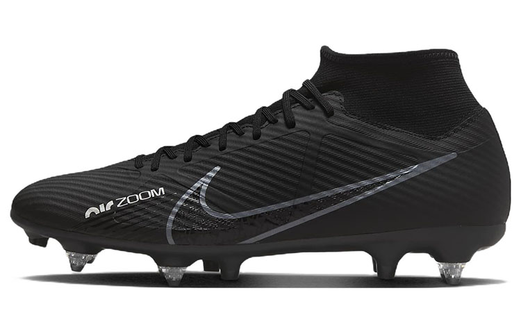 Nike Zoom Mercurial Superfly 9 Mercurial 15 Academy SG-Pro Anti-Clog Traction artificial soft grass football shoes for men and women, black