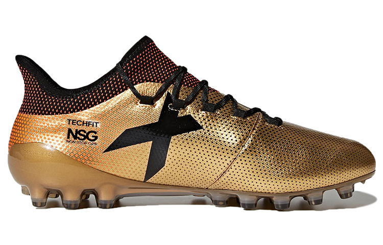 Adidas X 17+ AG Artificial Ground Artificial Turf Abrasion Resistant Soccer Shoes Men’s Gold Black