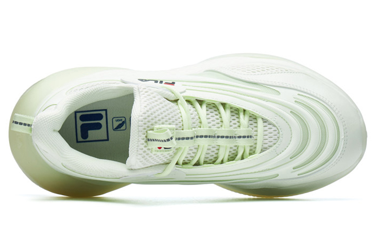 Женские кроссовки Fila FUSION Ray 1 (кремово-желто-зеленые) — Кремовыйжёлтыйзелёный — фото 4