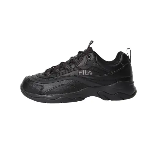 FILA Promenade Synthetic Leather Comfortable Cushioning Low top Casual Shoes Unisex Black