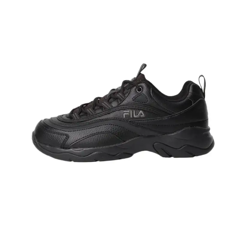 FILA Promenade Synthetic Leather Comfortable Cushioning Low top Casual Shoes Unisex Black