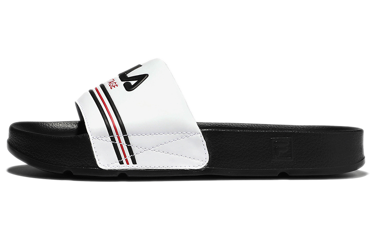 FILA Drifter Rubber Sole Slide Slippers Unisex White Red Black Korean Style