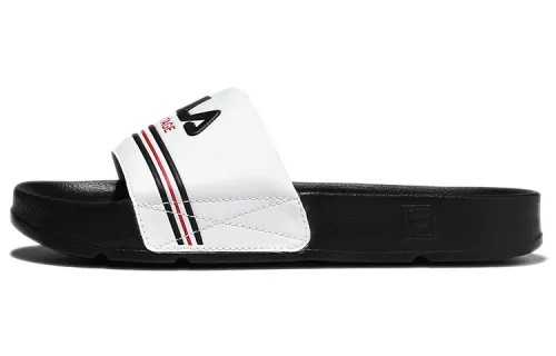 FILA Drifter Rubber Sole Slide Slippers Unisex White Red Black Korean Style