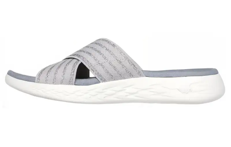 Skechers ON THE GO Rubber Sole Slide Slippers Women's Gray White