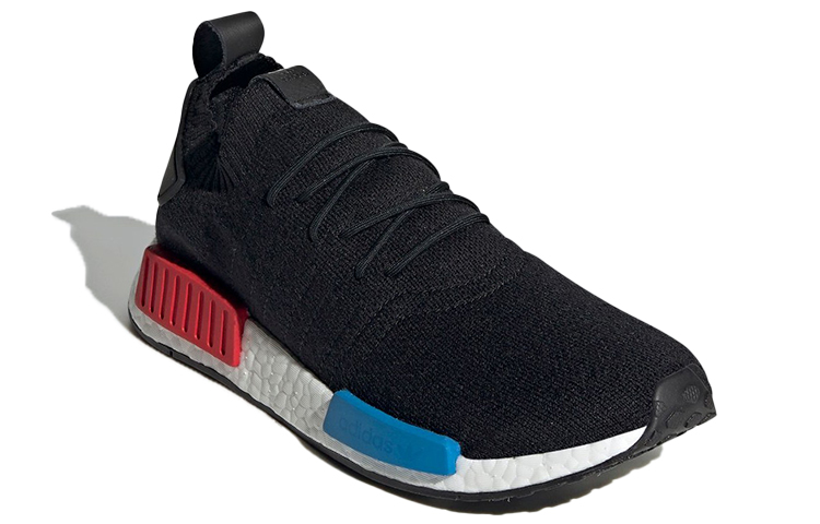 Кроссовки adidas originals NMD_R1 Primeknit OG (черно-красно-синие) — Чёрный / красный / синий — фото 3