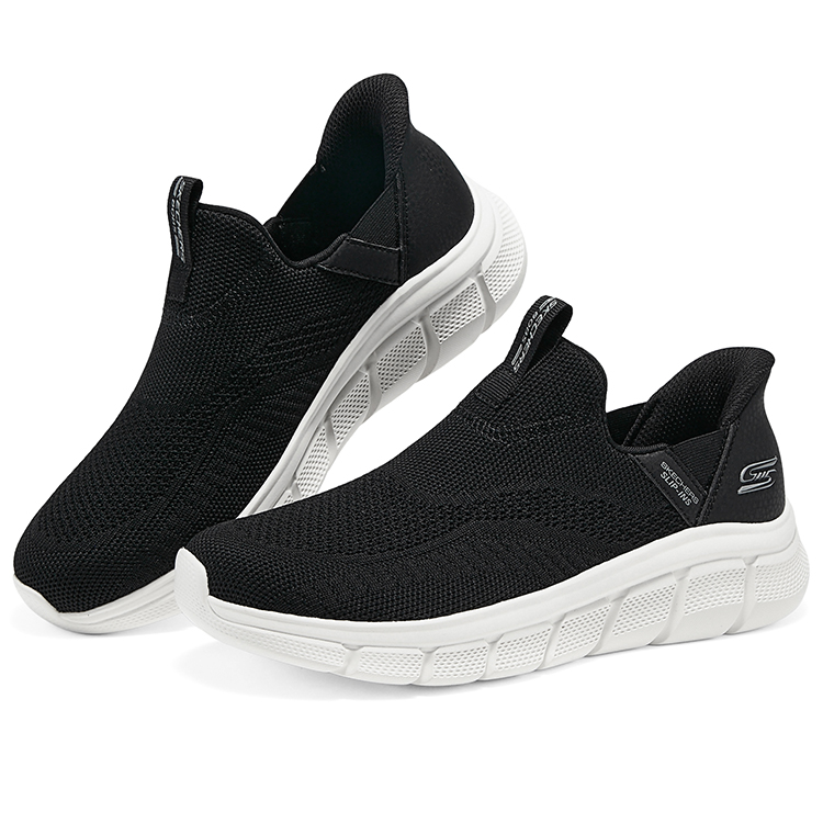 Skechers BOBS B FLEX Hands Free Slip on Shoes Abrasion Resistant Breathable Low top Casual Shoes Women’s Black