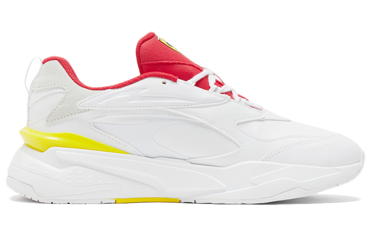 Мужские кроссовки PUMA Ferrari Rs-fast (белый / красный / желтый) — фото 2