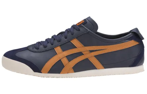 Onitsuka Tiger MEXICO 66 Comfortable Slip Resistant Low top Casual Shoes Unisex Blue Orange