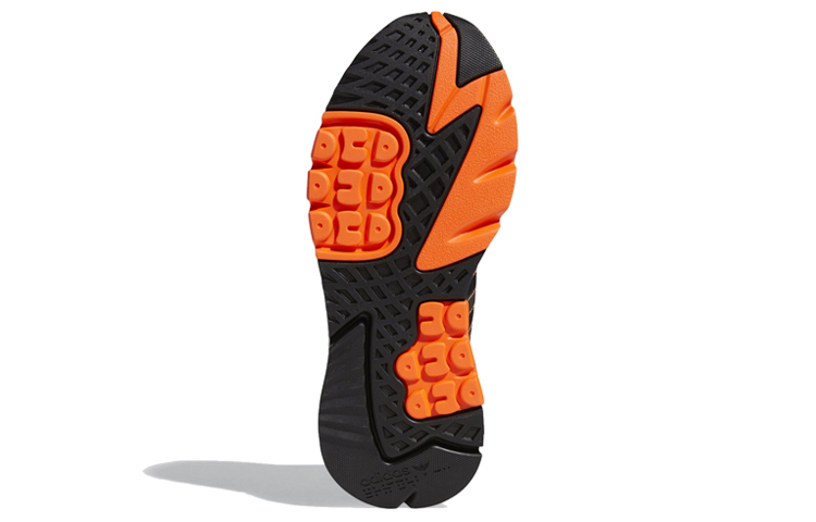 Кроссовки adidas originals Nite Jogger (черно-оранжево-белые) — фото 6