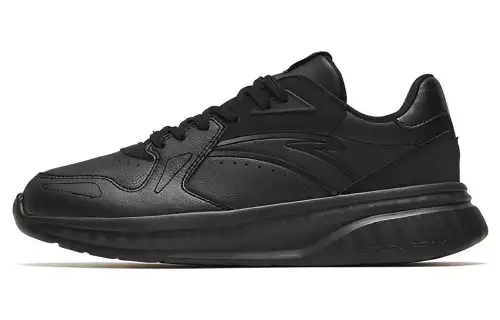 Anta Cushioning Slip Resistant Abrasion Resistant Low top Casual Shoes Men's Black