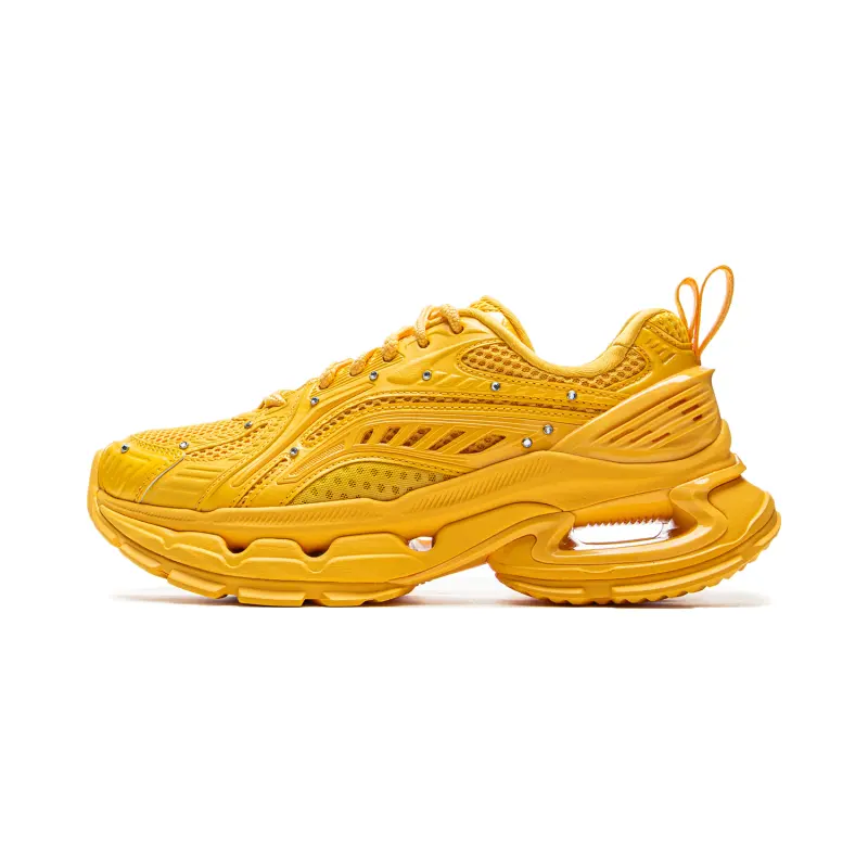 Li Ning Furious Rider BOW Support Rebound Support Rebound Low top Casual Shoes Women's Spectral Yellow