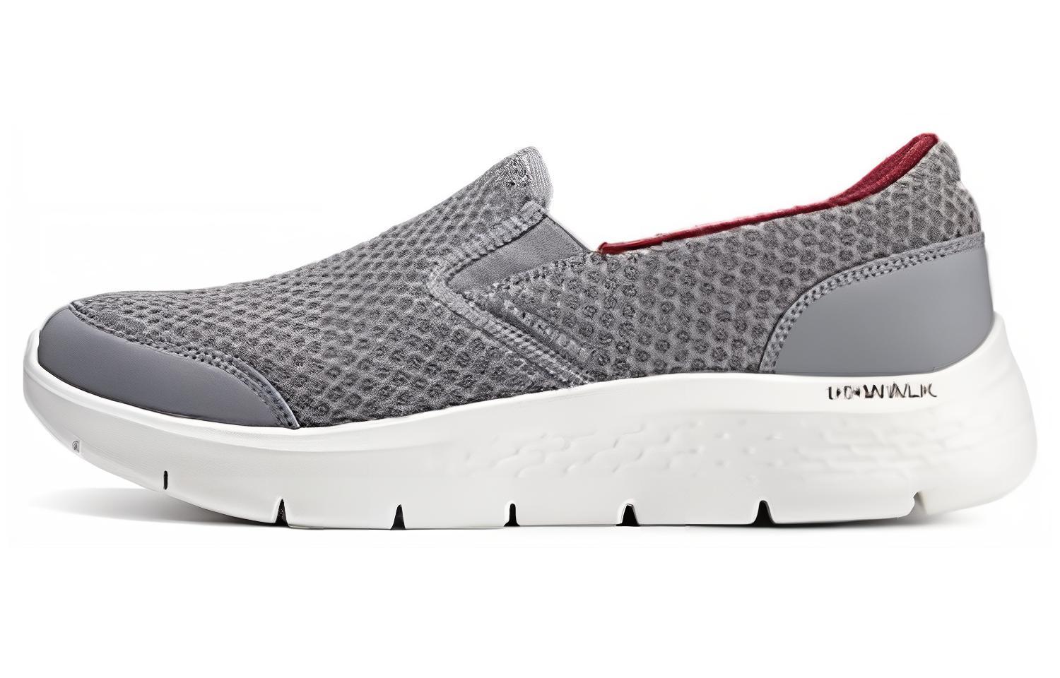 Skechers Go Walk Fle Synthetic Leather Abrasion Resistant Low top Casual Shoes Men’s Gray