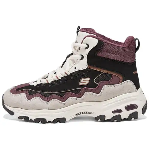 Skechers DLITES Abrasion Resistant High top Casual Shoes Women's Black Purple