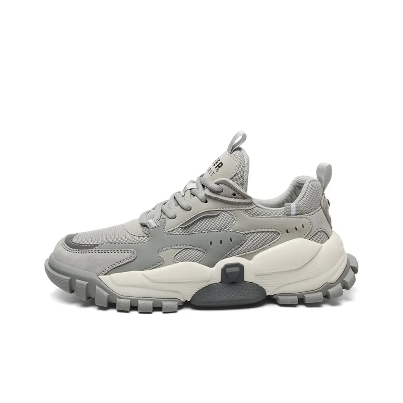 JEEP SPIRIT Platform Men's Shoes Low top Casual Shoes Men's Moon Dust Gray